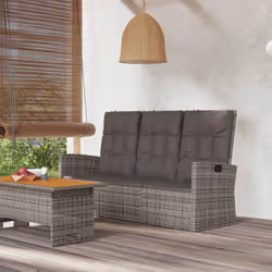 VidaXL 362184 banc de jardin Rotin, Acier - Vue supplémentaire 2
