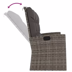VidaXL 362184 banc de jardin Rotin, Acier - Vue supplémentaire 6