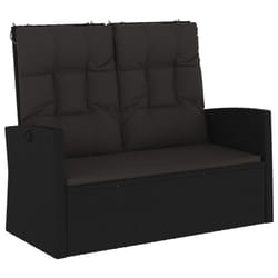 VidaXL 362185 banc de jardin Rotin, Acier