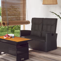 VidaXL 362185 banc de jardin Rotin, Acier