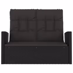 VidaXL 362185 banc de jardin Rotin, Acier