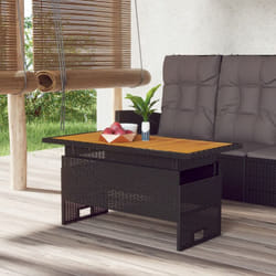 VidaXL 362187 table de jardin Noir