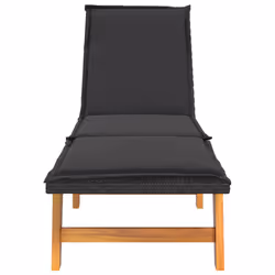 VidaXL 319724 chaise d'extérieur Linge Siège rembourré Bois d'acacia Noir, Marron - Vue supplémentaire 6