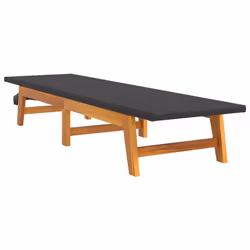 VidaXL 319726 chaise d'extérieur Linge Siège rembourré Bois d'acacia, Polyuréthane, Acier Noir, Marron
