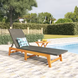 VidaXL 319727 chaise d'extérieur Linge Bois d'acacia Noir, Marron