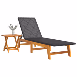 VidaXL 319727 chaise d'extérieur Linge Bois d'acacia Noir, Marron