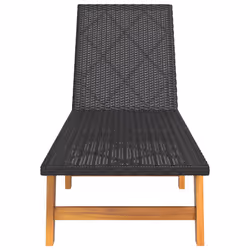 VidaXL 319728 chaise d'extérieur Linge Bois d'acacia, Polyuréthane, Acier Noir, Marron - Vue supplémentaire 5