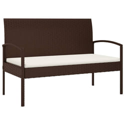 VidaXL 362165 banc de jardin Rotin, Acier