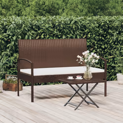 VidaXL 362165 banc de jardin Rotin, Acier - Vue supplémentaire 2