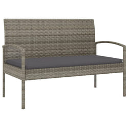 VidaXL 362167 banc de jardin Rotin, Acier