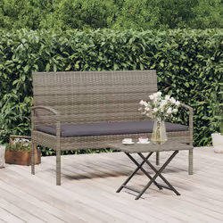 VidaXL 362167 banc de jardin Rotin, Acier