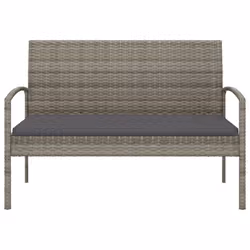 VidaXL 362167 banc de jardin Rotin, Acier