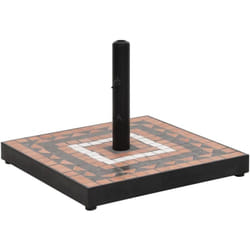 Base de parasol terre cuite et blanc carré 12 kg Vidaxl