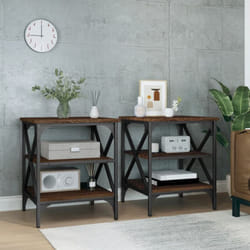 Vidaxl - Tables d'appoint 2 pcs Chêne marron 40x42x50 cm Bois ingénierie