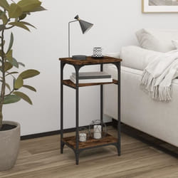 vidaXL Table dappoint Chêne fumé 40x30x75 cm Bois dingénierie 825799