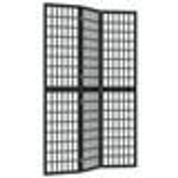 vidaXL Cloison de séparation pliable 3 panneaux 120x170 cm Noir