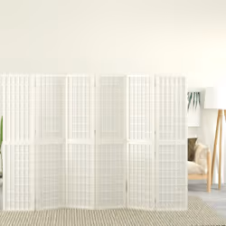 Cette cloison de séparation pliable présente un design traditionnel japonais inspiré du shoji qui ajoutera une touche de char ...