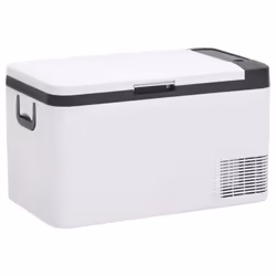 vidaXL Glacière avec poignée noir et blanc 18 L PP et PE
