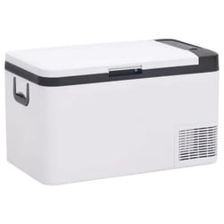 vidaXL Glacière avec poignée noir et blanc 18 L PP et PE