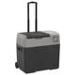 vidaXL Glacière avec roue et poignée noir et gris 40 L polypropylène glacière électrique réfrigérateur à compresseur 51782