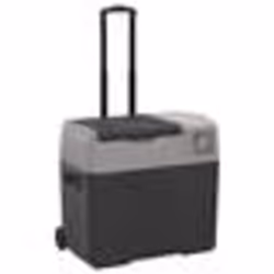 vidaXL Glacière avec roue et poignée noir et gris 50 L polypropylène glacière électrique réfrigérateur à compresseur 51783.