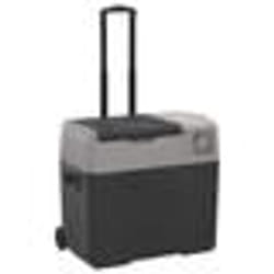 vidaXL Glacière avec roue et poignée noir et gris 50 L polypropylène glacière électrique réfrigérateur à compresseur 51783.