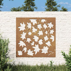 Vidaxl - Décoration murale jardin 55x55 cm acier corten design feuille