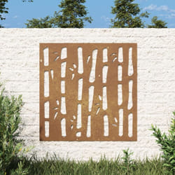 Vidaxl - Décoration murale jardin 55x55 cm acier corten design bambou