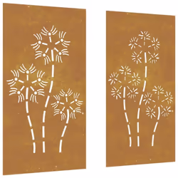 Transformez un mur vide ou une clôture en chef-d'œuvre avec ces décorations murales de jardin. Matériau durable : acier corte ...