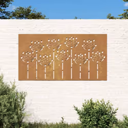 Transformez un mur vide ou une clôture en chef-d'œuvre avec cette décoration murale de jardin. Matériau durable : acier corte ...