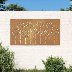 Vidaxl - Décoration murale jardin 105x55 cm acier corten design de fleur