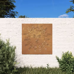 Transformez un mur vide ou une clôture en chef-d'œuvre avec cette décoration murale de jardin. Matériau durable : acier corte ...