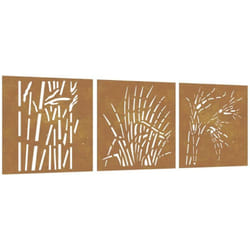 Vidaxl - Décorations murales jardin 3 pcs 55x55 cm design d'herbe
