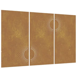 Vidaxl - Décorations murales jardin 3 pcs 105x55 cm design du soleil