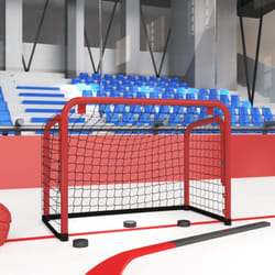 Vidaxl - But de hockey avec filet rouge et noir 68x32x47 cm