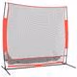 vidaXL Filet de baseball portable noir/rouge 215x107x216 cm polyester