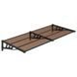 vidaXL Auvent de porte Noir 152,5x90 cm Polycarbonate