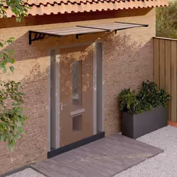 vidaXL Auvent de porte Noir 239x90 cm Polycarbonate