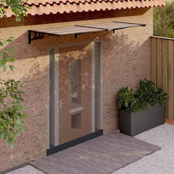 vidaXL Auvent de porte Noir 239x90 cm Polycarbonate