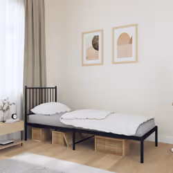Si vous recherchez un cadre de lit robuste pour votre chambre à coucher, ce cadre de lit classique au design élégant et intem ...