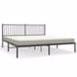 vidaXL Cadre de lit métal sans matelas et tête de lit noir 180x200 cm - 80 x 200 cm