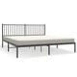 vidaXL Cadre de lit métal sans matelas et tête de lit noir 180x200 cm - 80 x 200 cm