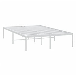 Cadre de lit métal sans matelas blanc 120x200 cm Vidaxl