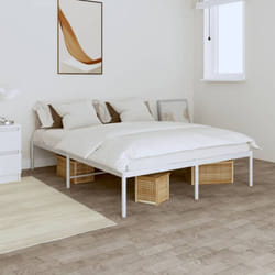 Cadre de lit métal blanc 140x190 cm Vidaxl