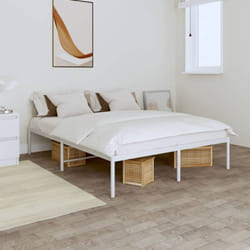 Cadre de lit métal blanc 160x200 cm Vidaxl