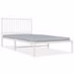 vidaXL Cadre de lit métal sans matelas et tête de lit blanc 100x200 cm - 100 x 200 cm