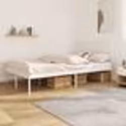 vidaXL Cadre de lit métal sans matelas et tête de lit blanc 120x190 cm - 120 x 190 cm