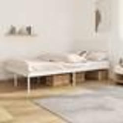 vidaXL Cadre de lit métal sans matelas et tête de lit blanc 120x190 cm - 120 x 190 cm