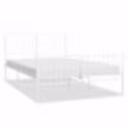vidaXL Cadre de lit métal sans matelas et pied de lit blanc 120x200 cm - 120 x 200 cm