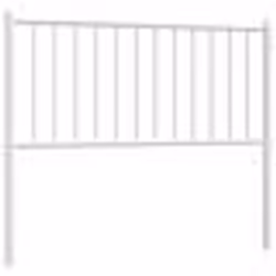 vidaXL Tête de lit métal blanc 100 cm